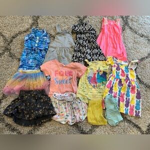 4T Toddler Girls - Bundle of 12 spring & summer- Dresses, Tops & Bottoms